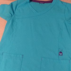 Blue carhartt scrub top medium